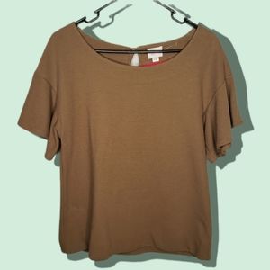 Anthropologie Postmark Olive Green Ribbed Top